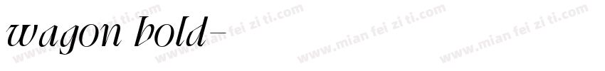 wagon bold字体转换